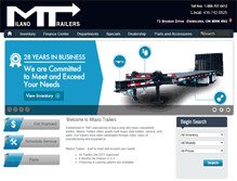 Tablet Screenshot of milanocustomtrailers.com